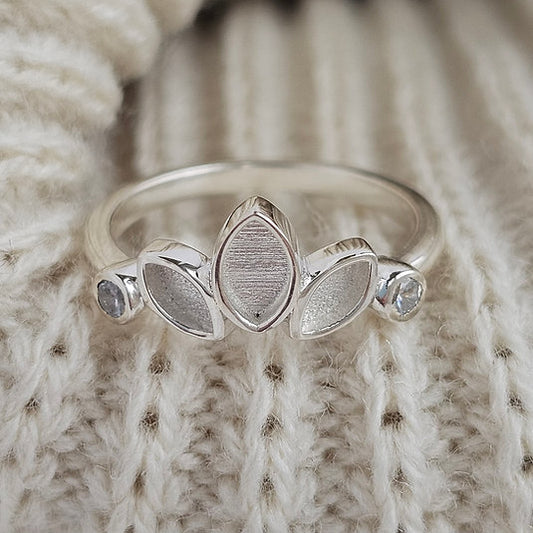 MEMORIAL TRIPLE MARQUISE BEZEL CV RING