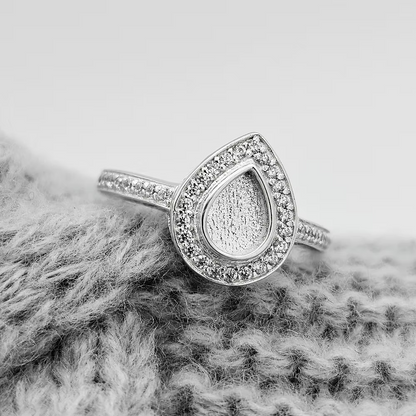 MEMORIAL CZ PEAR SHAPED RING