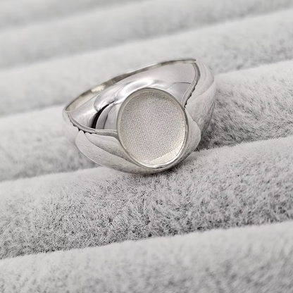 MEMORIAL MENS OVAL SIGNET RING