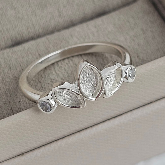 MEMORIAL TRIPLE MARQUISE BEZEL CV RING