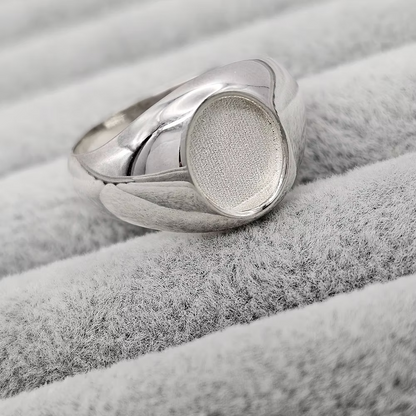 MEMORIAL MENS OVAL SIGNET RING