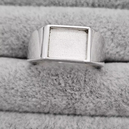 MEMORIAL MENS RECTANGULAR SIGNET RING
