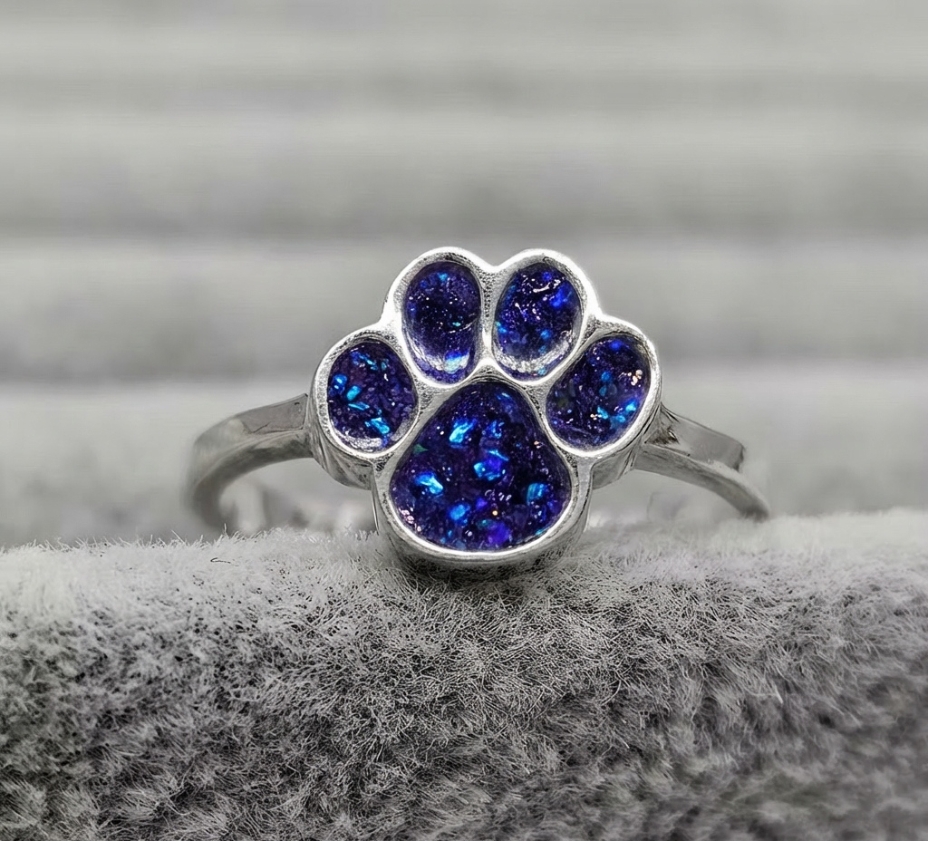 MEMORIAL PAW PRINT RING
