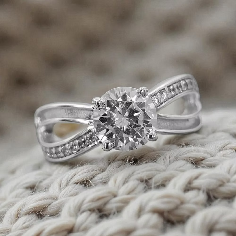 MEMORIAL SOLITAIRE CZ INFINITY 925 SILVER RING