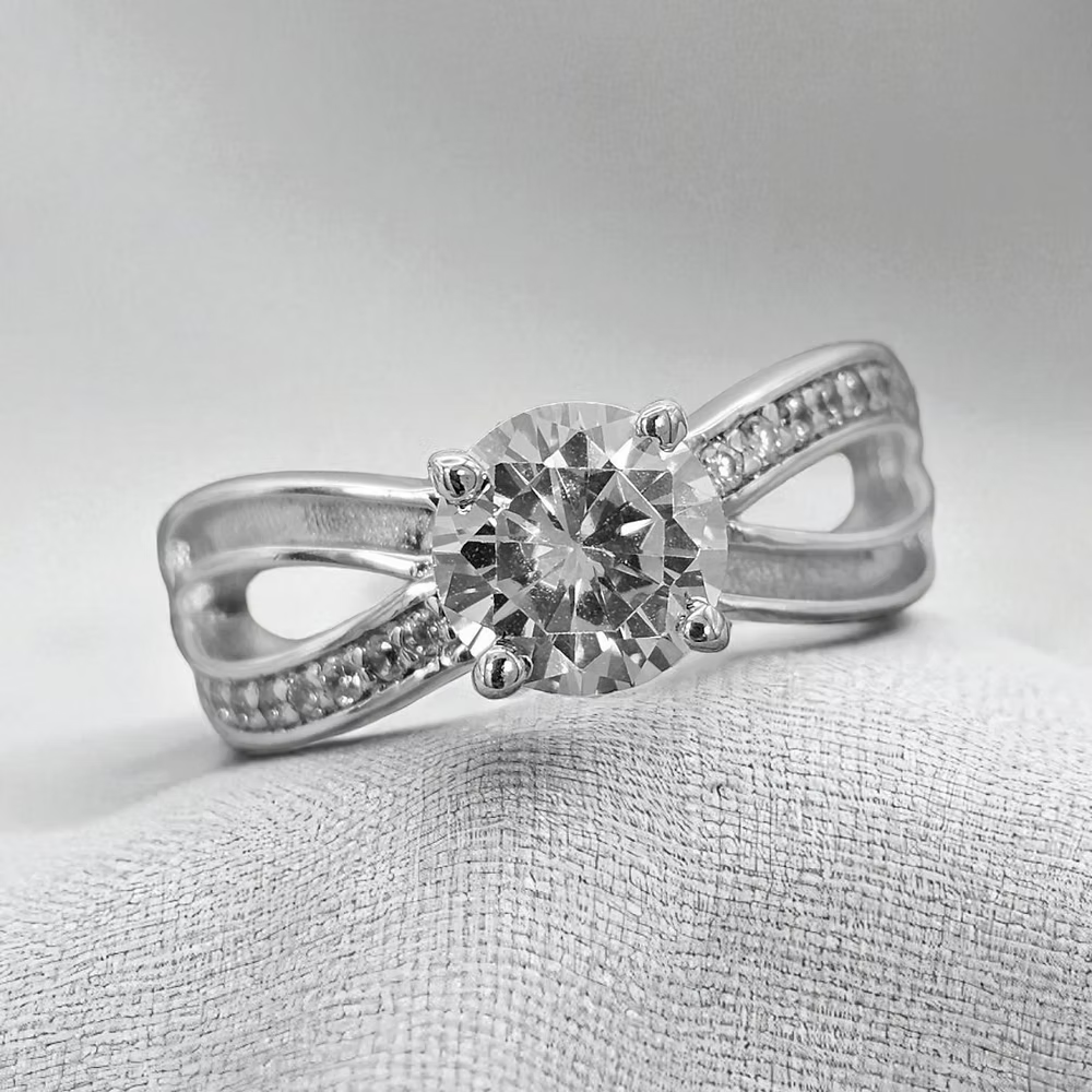 MEMORIAL SOLITAIRE CZ INFINITY 925 SILVER RING